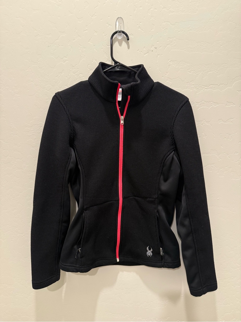 Spyder Black Jacket with Pink Zipper
